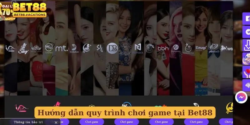 Hướng dẫn quy trình chơi game tại Bet88