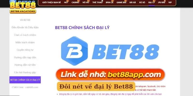 Đôi nét về đại lý Bet88