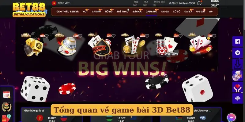 Tổng quan về game bài 3D Bet88